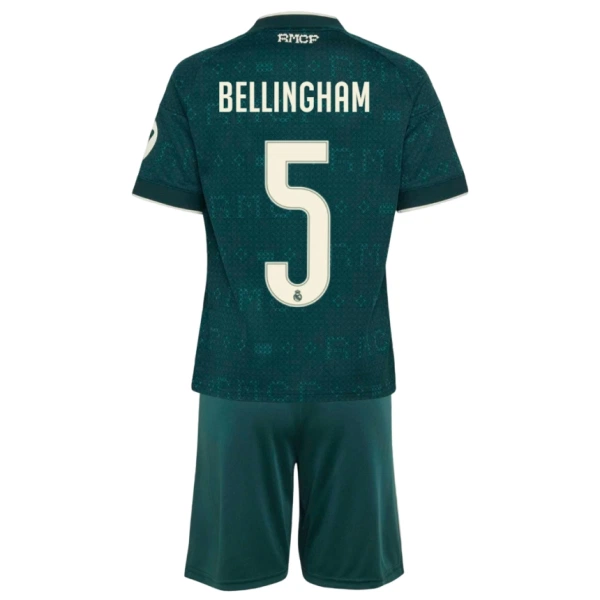 Fotbalové Dresy Real Madrid Jude Bellingham 5 Dětské Venkovní 2026-27 Fotbalové Dresy Real Madrid Jude Bellingham 5 Dětské Venkovní 2026-27