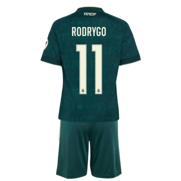Fotbalové Dresy Real Madrid Rodrygo Goes 11 Dětské Venkovní 2026-27 Fotbalové Dresy Real Madrid Rodrygo Goes 11 Dětské Venkovní 2026-27