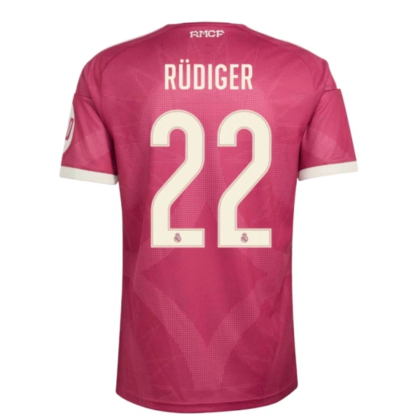 Fotbalové Dresy Real Madrid Rudiger 22 Alternativní 2026-27 Fotbalové Dresy Real Madrid Rudiger 22 Alternativní 2026-27
