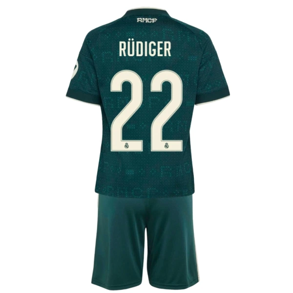 Fotbalové Dresy Real Madrid Rudiger 22 Dětské Venkovní 2026-27