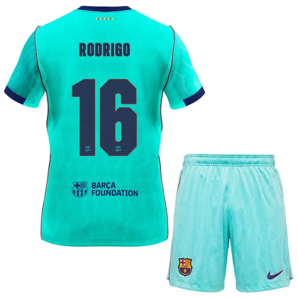 Fotbalové Dresy FC Barcelona Rodrigo Hernández 16 Dětské Alternativní 2026-27 Fotbalové Dresy FC Barcelona Rodrigo Hernández 16 Dětské Alternativní 2026-27