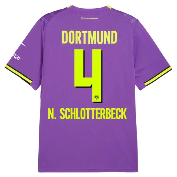 Fotbalové Dresy Borussia Dortmund N. Schlotterbeck 4 Alternativní 2026-27 Fotbalové Dresy Borussia Dortmund N. Schlotterbeck 4 Alternativní 2026-27