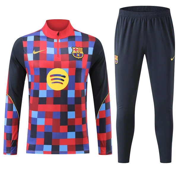 Barcelona Tréninkové Teplákové Soupravy 2026-27 Červená