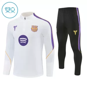 Barcelona Tréninkové Teplákové Soupravy Dětské 2026-27 Bílá