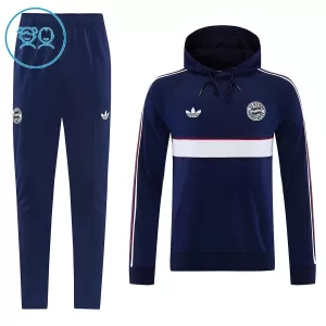 Bayern Mnichov Hoodie Tréninkové Teplákové Soupravy Dětské 2026-27 Námořnictvo