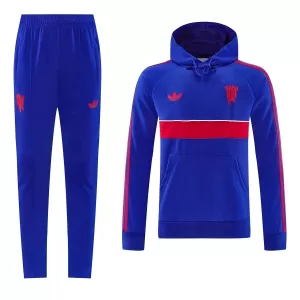 Manchester United Hoodie Tréninkové Teplákové Soupravy 2026-27 Modrá