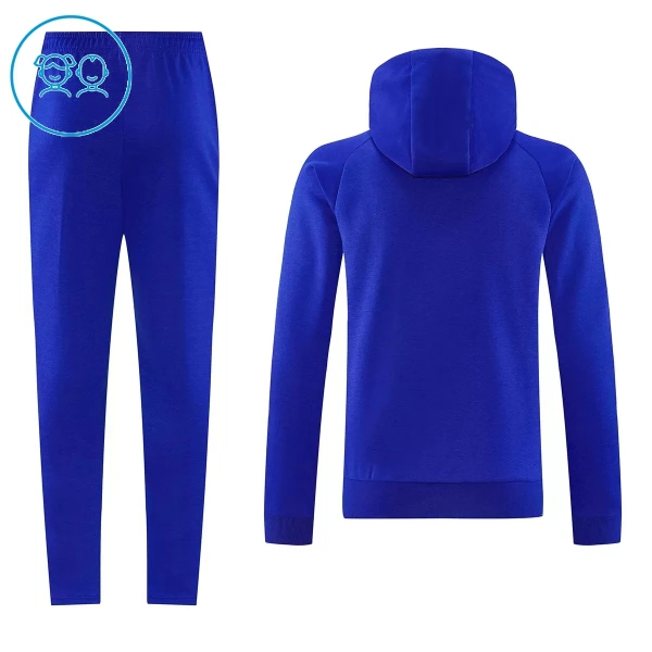 Manchester United Hoodie Tréninkové Teplákové Soupravy Dětské 2026-27 Modrá
