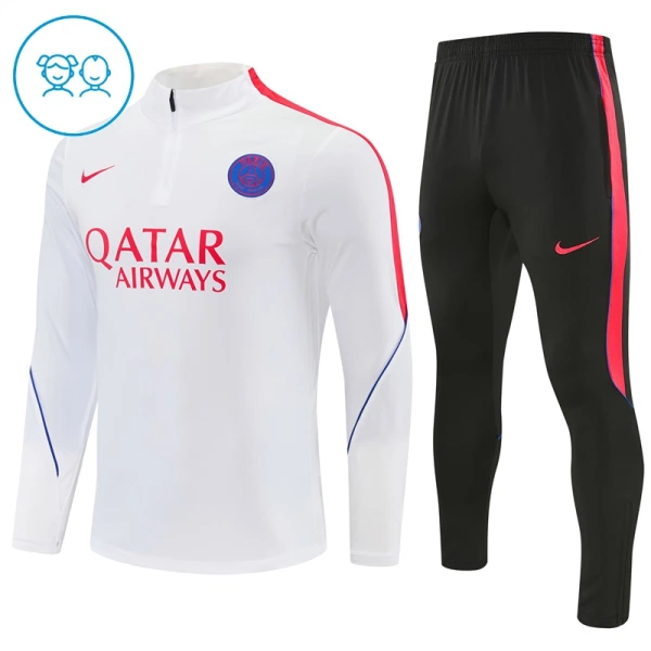 Paris Saint-Germain Tréninkové Teplákové Soupravy Dětské 2026-27 Bílá