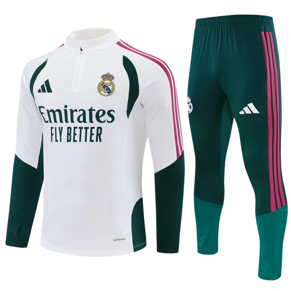 Real Madrid Tréninkové Teplákové Soupravy 2026-27 Bílá Real Madrid Tréninkové Teplákové Soupravy 2026-27 Bílá