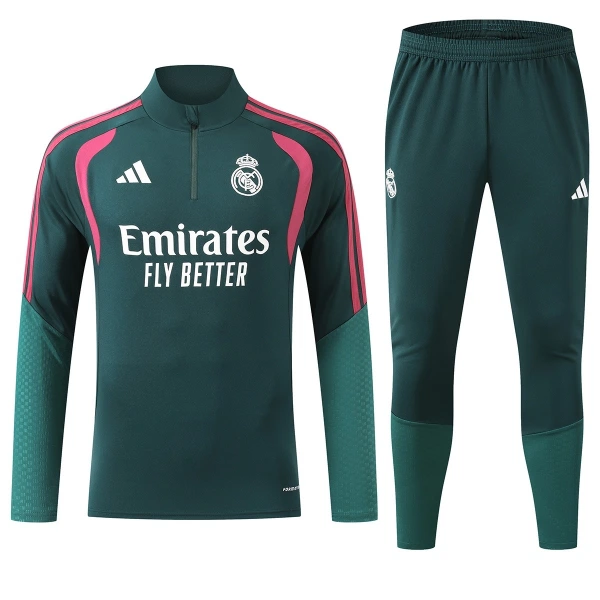 Real Madrid Tréninkové Teplákové Soupravy 2026-27 Zelená Real Madrid Tréninkové Teplákové Soupravy 2026-27 Zelená