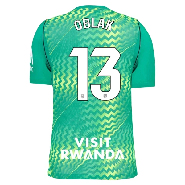 Brankářské Fotbalové Dresy Atlético Madrid Jan Oblak 13 2026-27 Zelená Brankářské Fotbalové Dresy Atlético Madrid Jan Oblak 13 2026-27 Zelená
