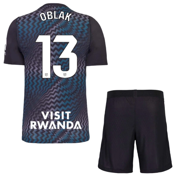 Brankářské Fotbalové Dresy Atlético Madrid Jan Oblak 13 Dětské 2026-27 Černá Brankářské Fotbalové Dresy Atlético Madrid Jan Oblak 13 Dětské 2026-27 Černá