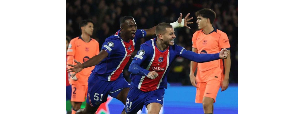 Paris Saint-Germain ukončilo vítěznou sérii FC Barcelona v Lize mistrů Paris Saint-Germain ukončilo vítěznou sérii FC Barcelona v Lize mistrů