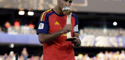 Rodriho trofej z mistrovství světa po jeho trápení